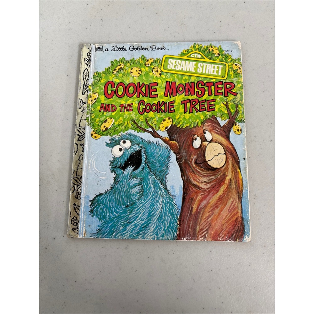 Vintage Cookie Monster and the Cookie Tree Little Golden Book Sesame Street 1977